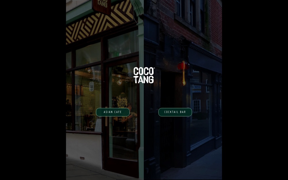 The Coco Tang website before the GXUX concept refresh