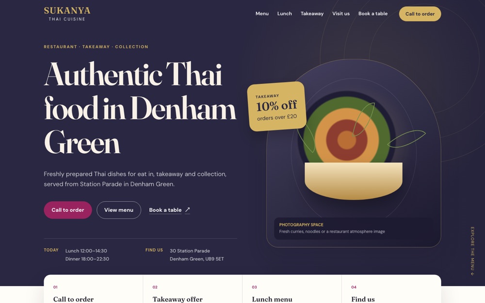 The Sukanya Thai Restaurant GXUX concept refresh