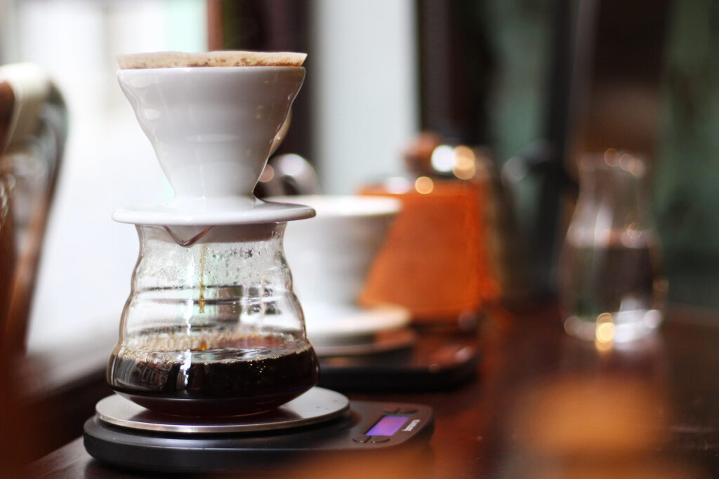 Pour-over coffee prepared at the Coco Tang brew bar