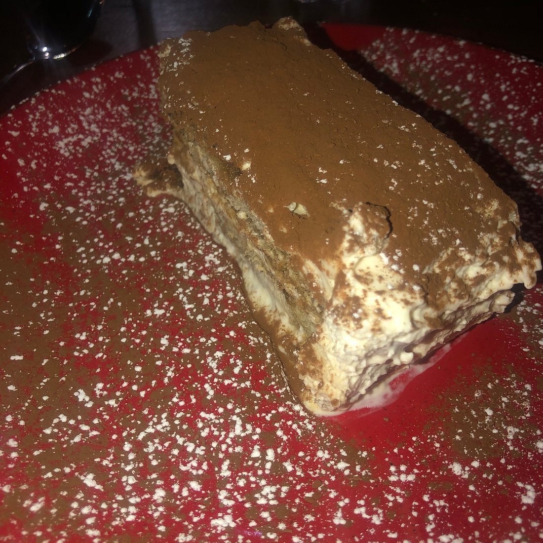 A classic Italian dessert finished with cocoa
